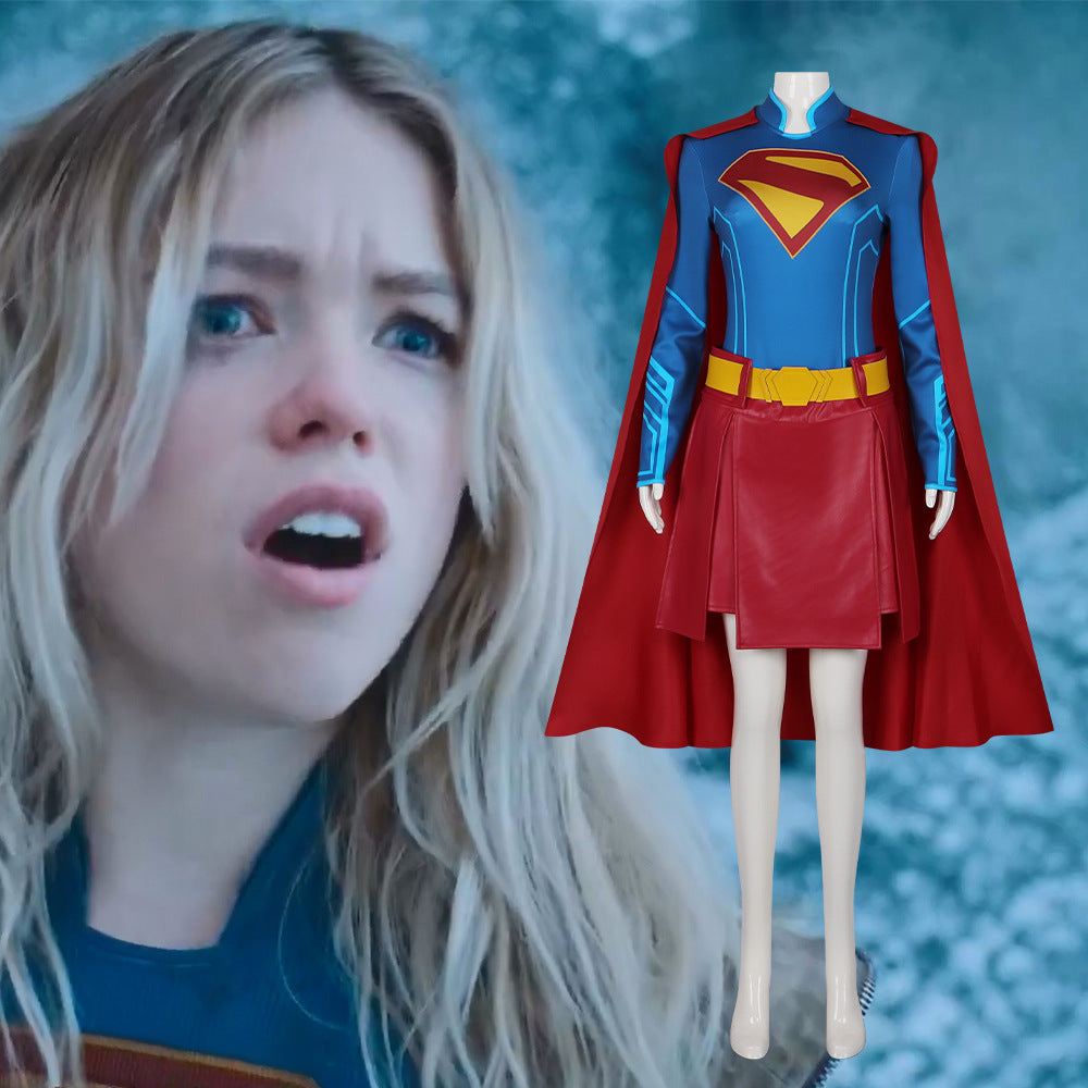 Superman Legacy Cosplay Costume, Supergirl Style Cape Clark Kent Smallville Supergirl Cosplay Costume Halloween Costume